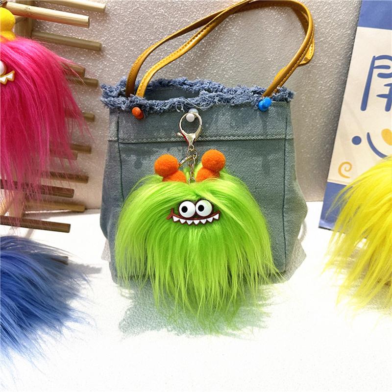 1PC Funny Sausage Mouth keyring, Cute backpack Bag Pendant Cartoon Fried Doll Keychain Sausage Mouth Plush Toy