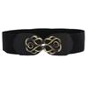 Trendy Womens Black Stretch Waist Belt Offering A Slender Look With Versatile Wear Options
