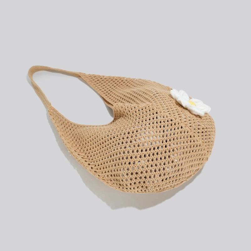 Geflochtene Taschen Frühling, Herbst und Winter neue modische große Tragetaschen Schulter-Unterarm-Damentaschen Urlaubs-Strandtaschen