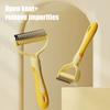 Pet Grooming Rake, Dual-Sided Stainless Steel Blades, Pet Deshedding And Dematting Brush, Undercoat Rake for Dogs Cats Thick Coats Detangling