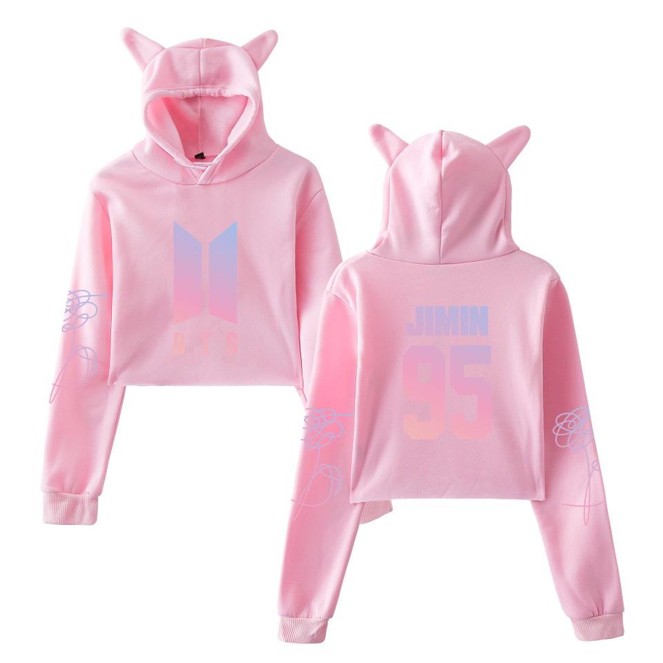 Fashion Sweatshirt Sweater Personality Girl Cat Ears Umbilical Hoodie Fashion Sweatshirt Sweater Personality Girl Cat Ears Umbilical Hoodie