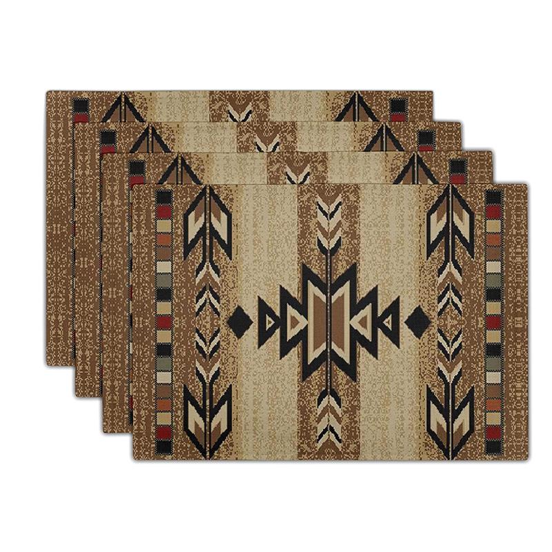 Rectangular Printed Placemats for Dining Table Mats for Home Parties Weddings Cafes Kitchen Decor Linen Placemats Striped