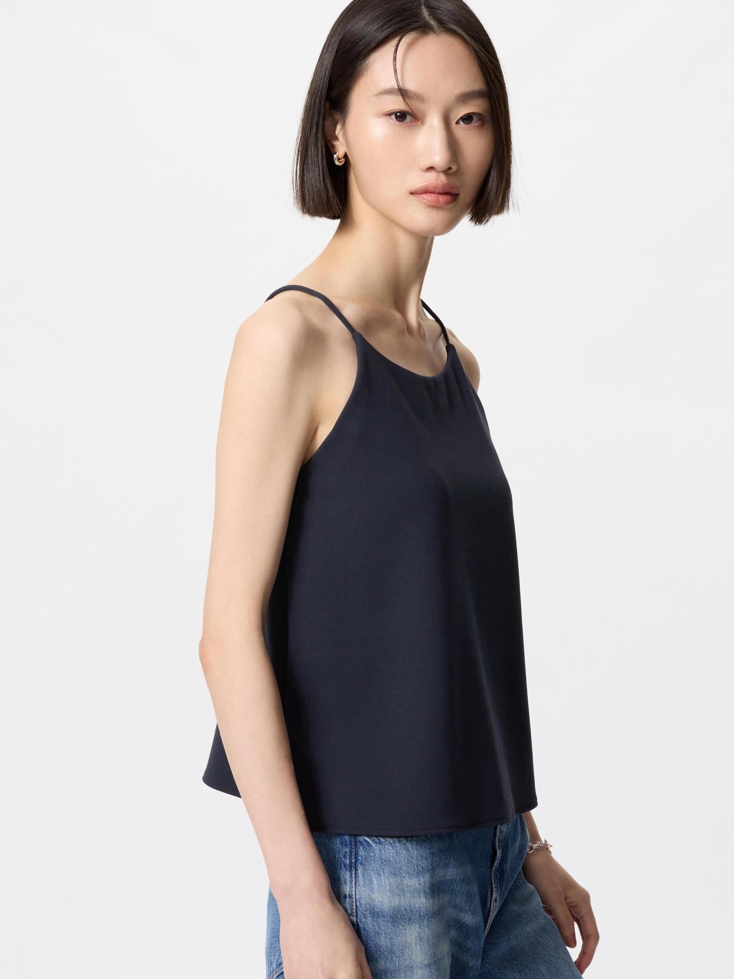 

Uniqlo Japan Crepe Jersey Bra Camisole 69 NAVY/XS