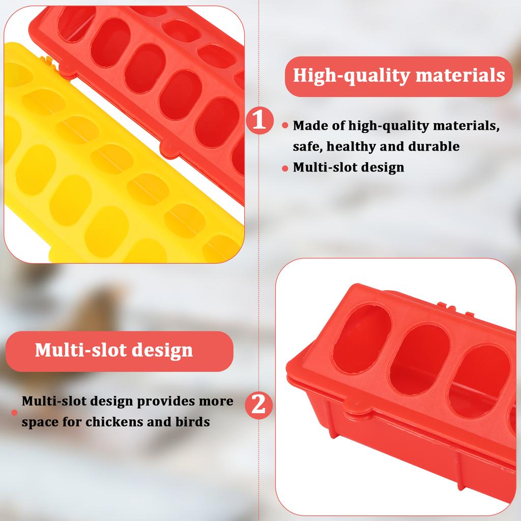 6 Plastic Flip Top Small Poultry Feeder for Pigeon Chicken Feeder Drinker