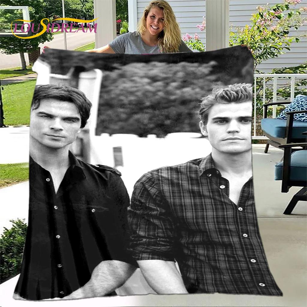 The Vampire Diaries Coperta Stampata, Coperta in Flanella, Coperta da Lancio, Coperta Morbida Calda per Soggiorno Camera da Letto Letti Divano Viaggio
