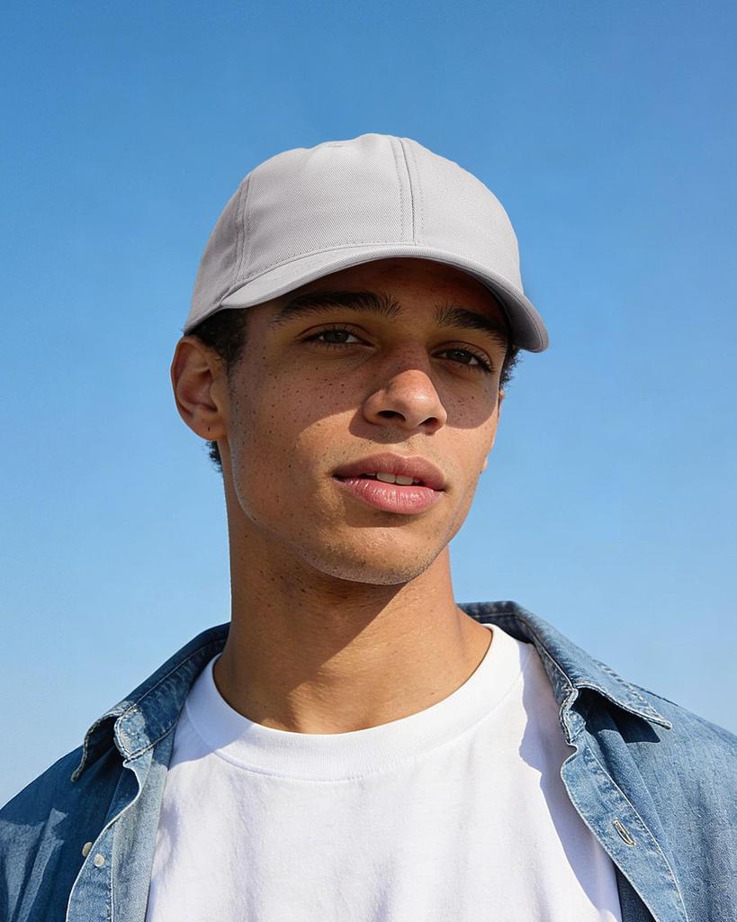 Croogo Cap Short Brim Plain Soft Baseball Hat RD02 Gray