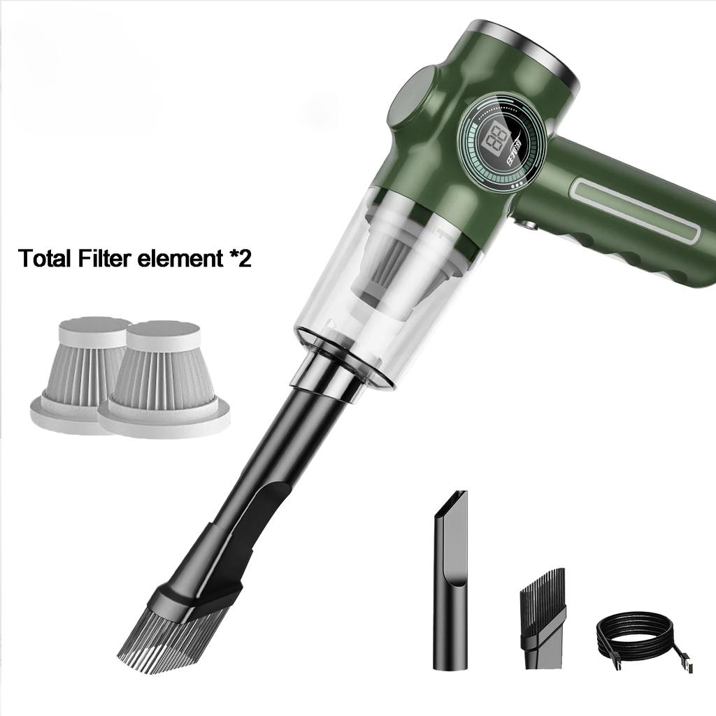 1290000Pa Cordless Car Vacuum Cleaner 5-in-1 Portable Strong Suction Vacuum Cleaner Handheld Mini Car Appliance