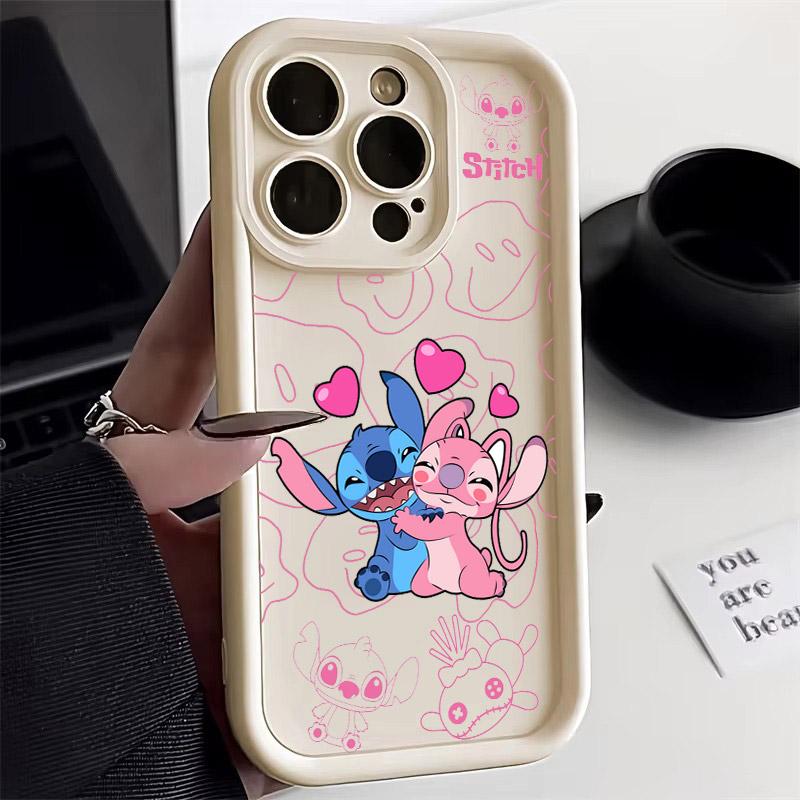 Angel Stitch Cartoon Phone Case For iPhone 17E 11 12 13 14 15 16 17 Pro Max Fundas 17 Air Plus 16e 13 Mini Silicone Back Cover