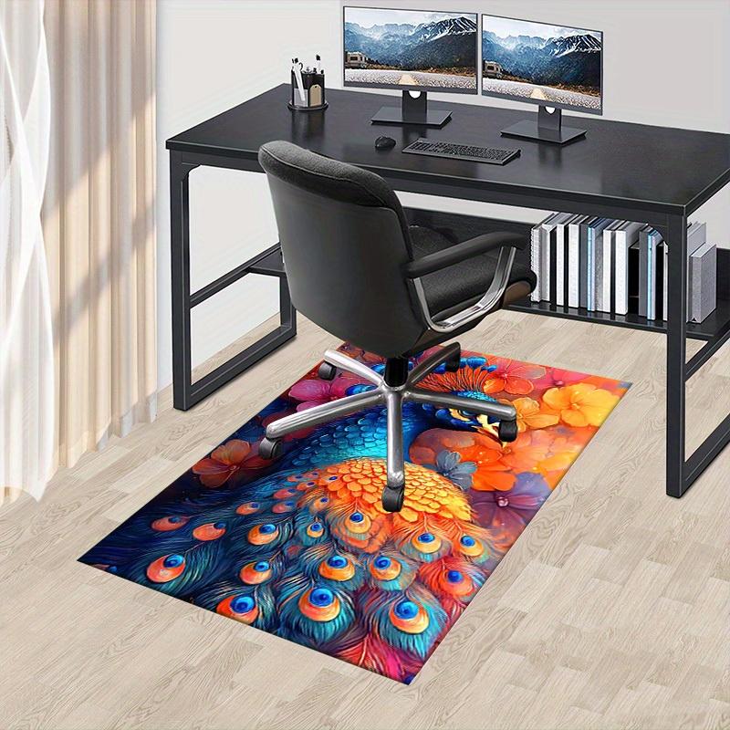 

1 шт. Килим на тему Квіти павича для декору дому, Нековзкий килим для офісу, Підкладка під крісло, Килимок для вулиці, Різдвяні та Хелловінські подарунки-0731009 60cm by 90cm