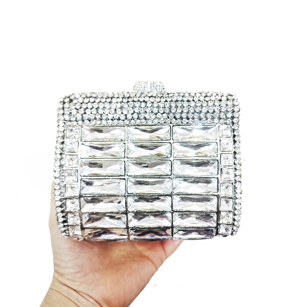 New Diamond Dinner Bag Glass Rhinestone Banquet Rhinestone Clutch Purse