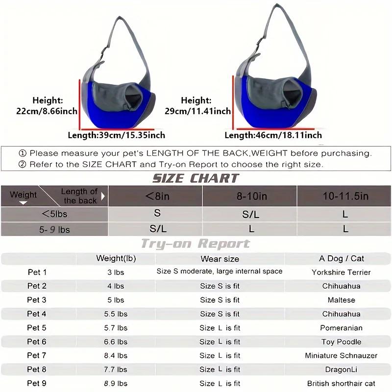 1Pc Dog Out backpack,Dog Sling Carrier Breathable Mesh Travel Crossbody Bag For Puppy Cat Hiking Camping