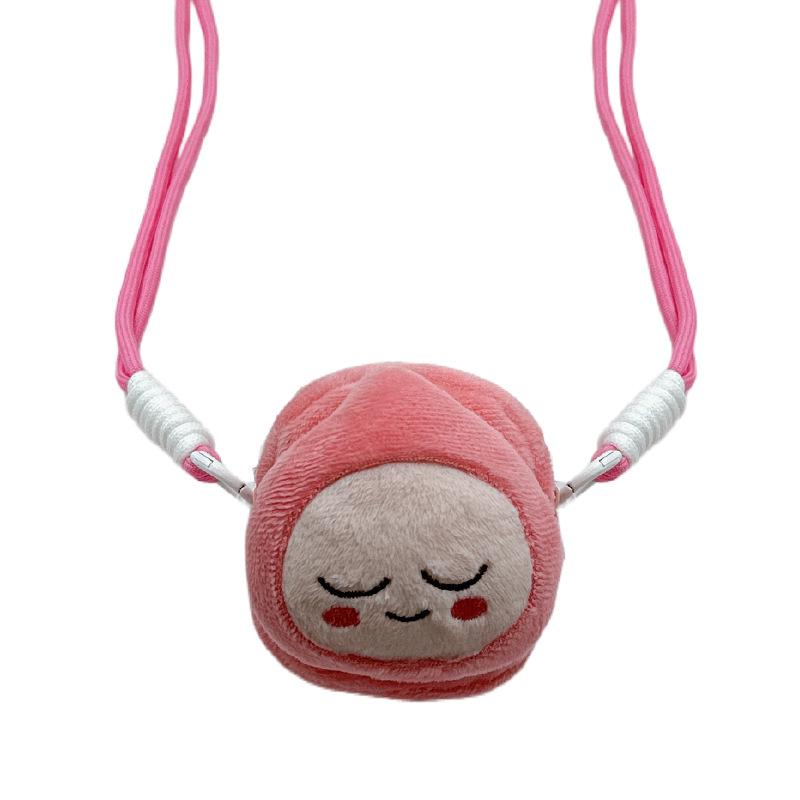 KAKAO FRIENDS Ryan Lion Plush Phone Clip: Cute Cartoon Fruit-Shaped Pendant Bag