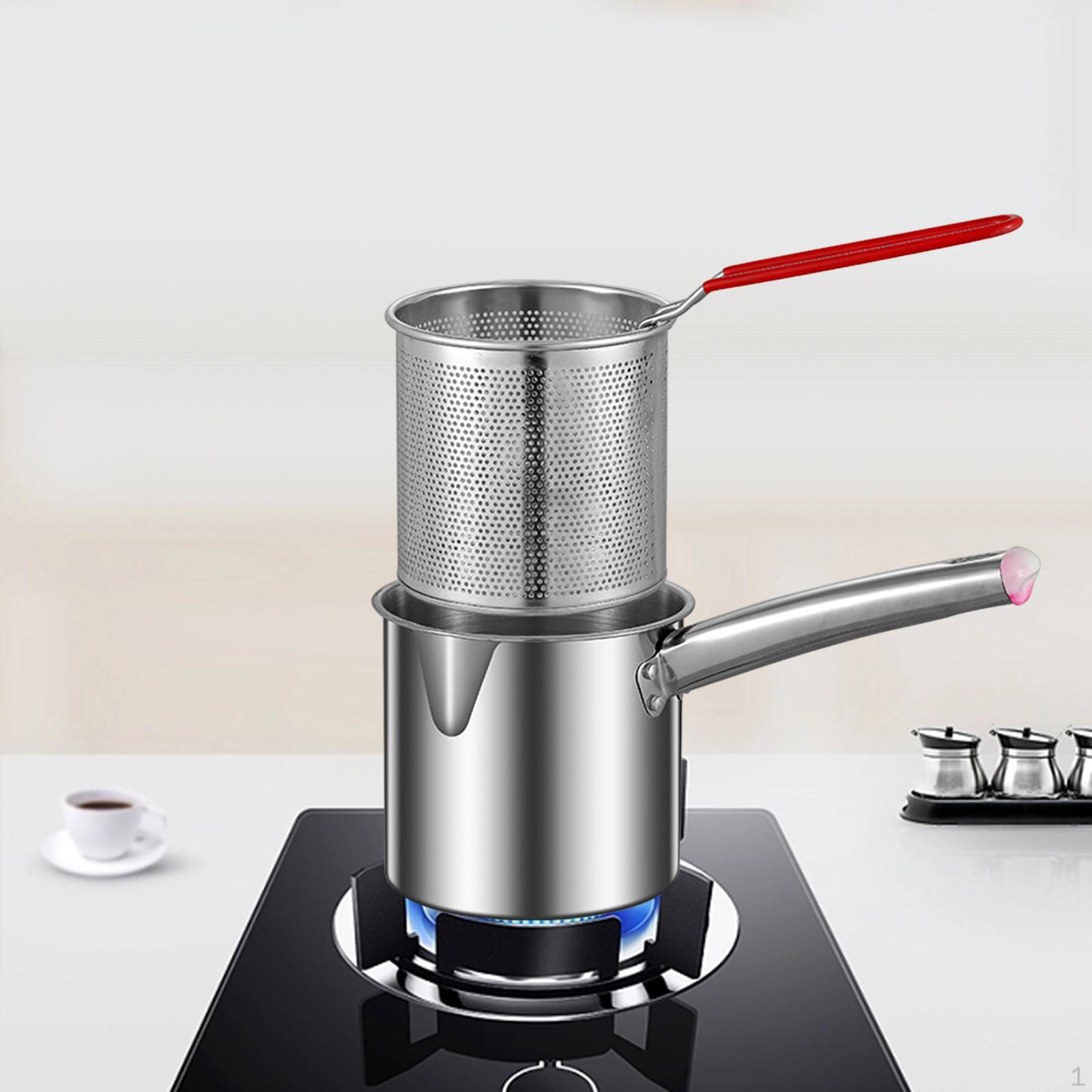 Компактная фритюрница с корзиной-ситом для кухни и пикника Large