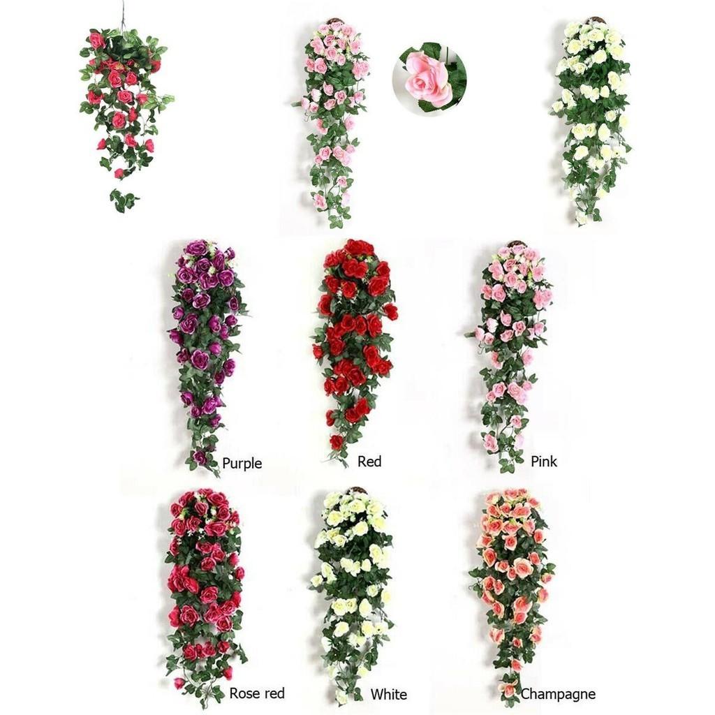 Luxurious 90cm Fake Silk Rose Vine Featuring Realistic Leaves Perfect For Festive Decor