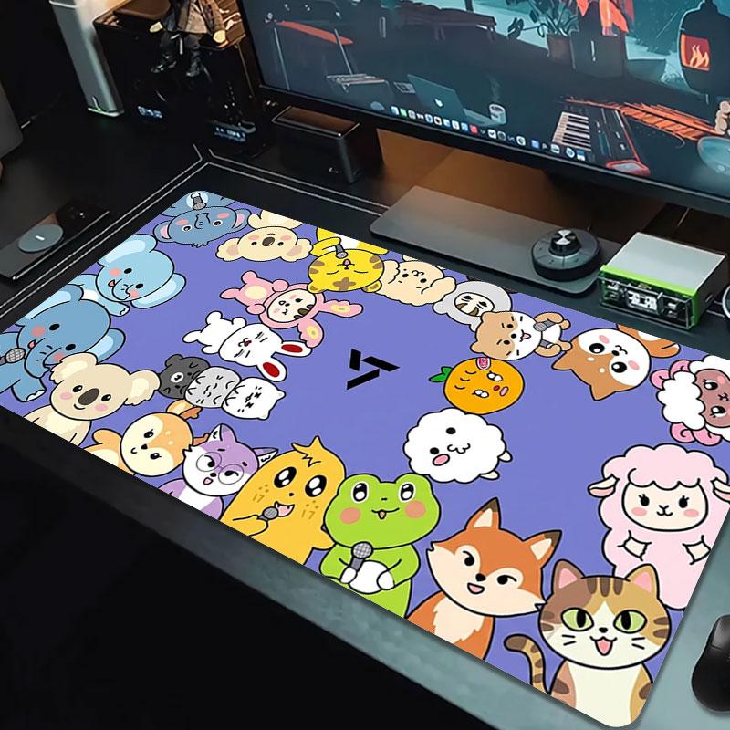 Animal Friends Large Size Mouse Pad Large Gaming Table Cushion Nonslip Laptop Tablet Big Mousepad Xxl Mat Mini Pc Playmat With Lock Edge