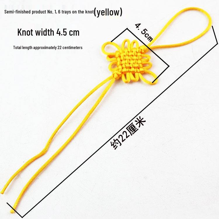 Small Unfinished Chinese Knot with Tassel and Butterfly Pendant – Handcrafted Decorative Knot