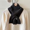 Homemade Australian 111% All-wool Cross-scarf Small Scarf Women's Autumn and Winter Atmosphere Neck Protection Lazy Scarf