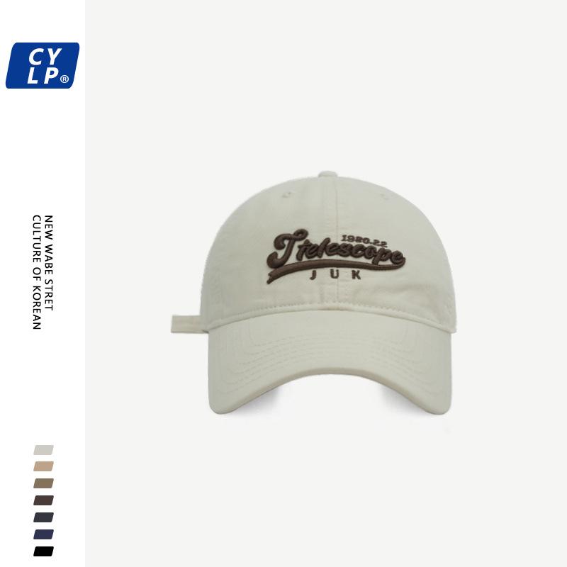 

Новая модная бейсболка с вышитыми буквами от южнокорейского бренда для мужчин и женщин, универсальная кепка с загнутыми козырьками для уличной моды adjustable