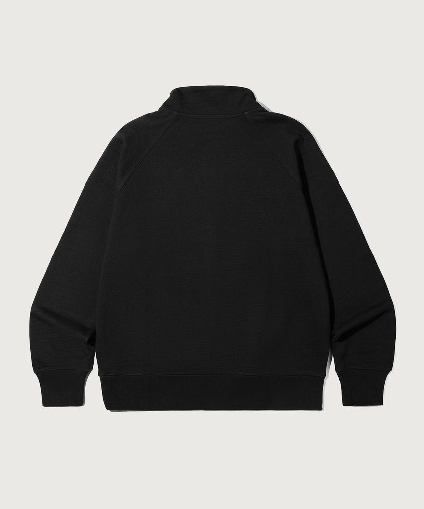 Champion Heritage Logo Loose Fit Half Zip Black