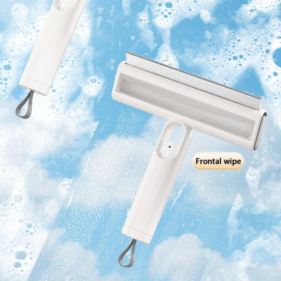 1/2Pcs Window Wiper with Bevel Scraper Design Automatic Water Recovery Wiper Portable Multi-Surface Glass Cleaner
