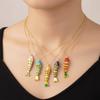 Movable Glazed Necklace Colorful Gold Jewelry Personality Enamel Fish Necklace  Women