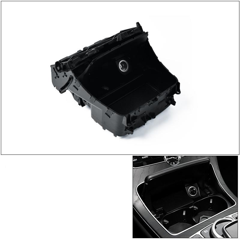 For Mercedes Benz C-Class GLC Central Armrest Box Ashtray W205 Central Control Cup Holder Decorative Strip Car Cup Holder
