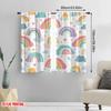 2D Flat Printing 2pcs Curtain Cute Rainbow Cloud Stars Digital Printed Polyester Drapes Holiday Decorations Perfect for Holiday