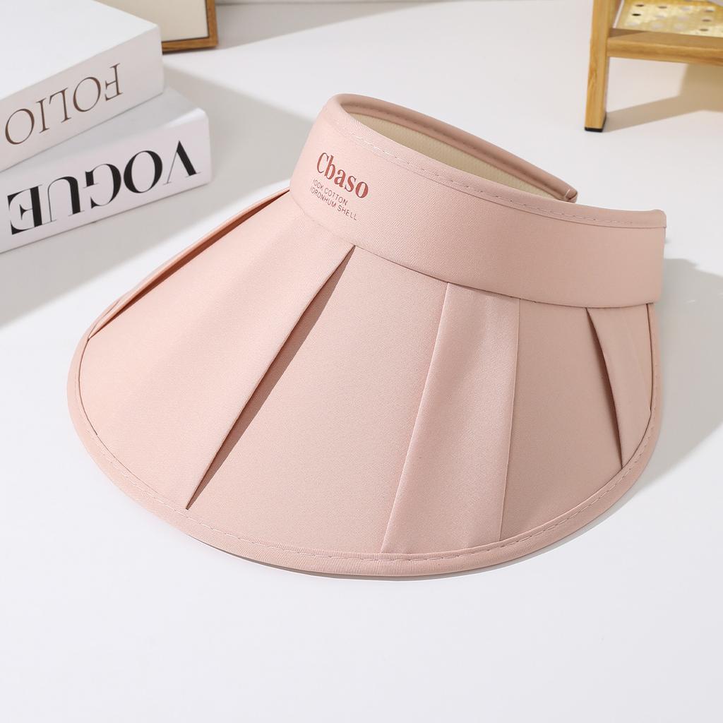 New empty top shell sun protection hat UV protection vinyl hat women's summer big brim sun hat riding