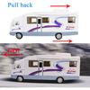 HAPTIME Cool Mini Motorhome Toy Die-cast Car Pullback Recreational Vehicle Pull Back RV with DIY Furnitures Holiday Camper Van Model for Kids