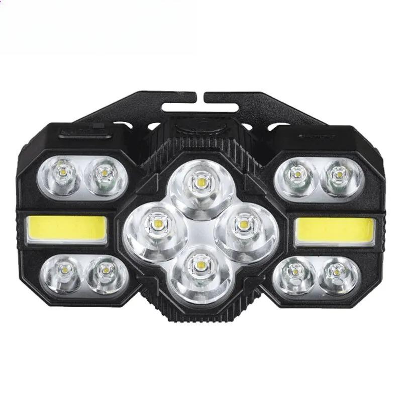 Super Helles COB Stirnlampe 9 11 12 Lichtperlen 2000 Lumen Scheinwerfer Wandern Camping Angeln Tragbar Arbeits-Stirnlampe Taschenlampe