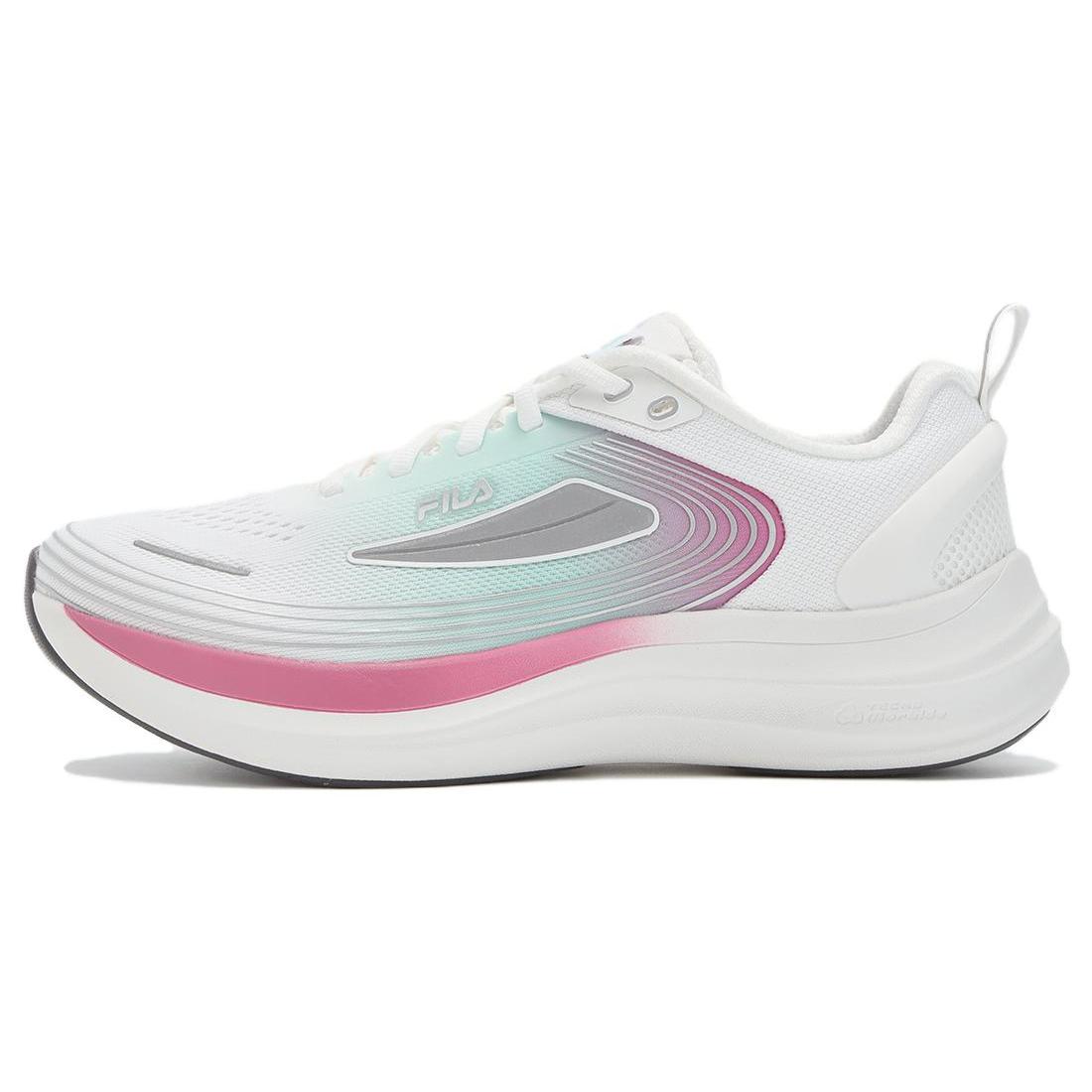 FILA NUVOLE EVO Wear resistant And Lightweight Low top Running Shoes Women s White Cyan Pink A12W331112FBW 36