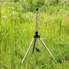 1 Set 360 Rotary Irrigation Tripod Lawn Garden Sprinkler Telescopic Support Sprinkler Head on Tripod Stainless Steel