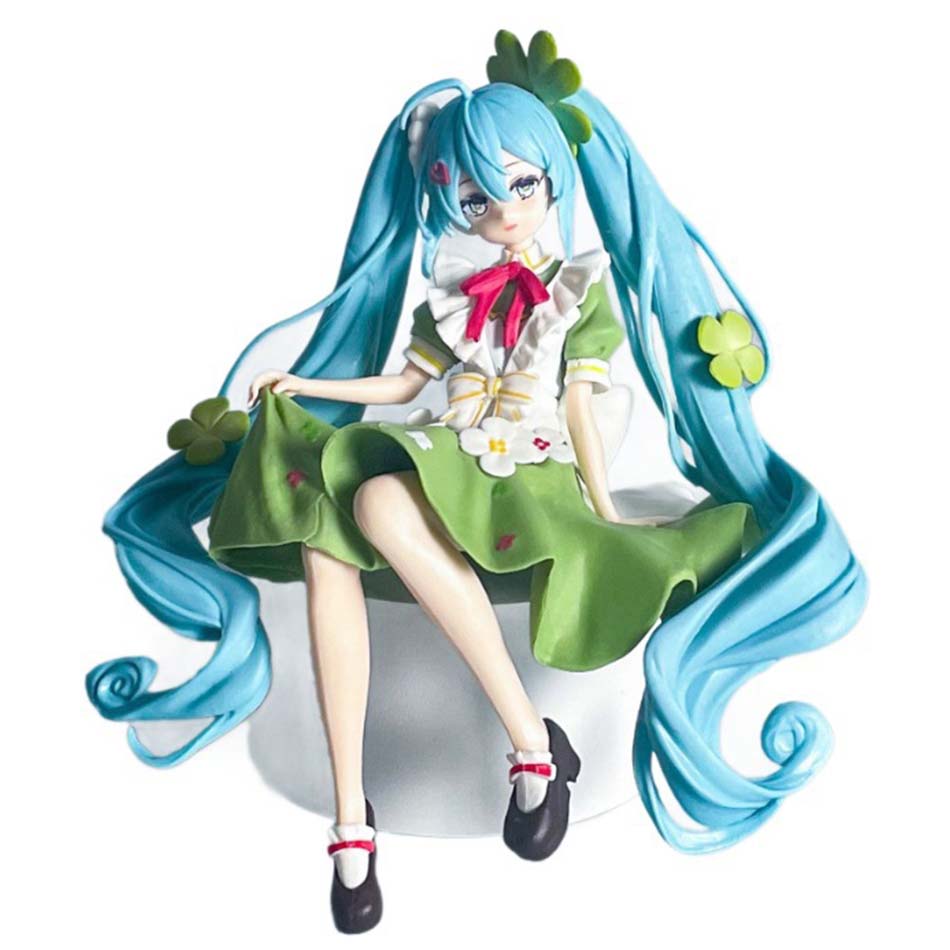Hatsune Miku Noodle Stopper, Lucky Grass, Fairy Action Figure, PVC Collection Model, Ornament Toys, Gifts, 15cm