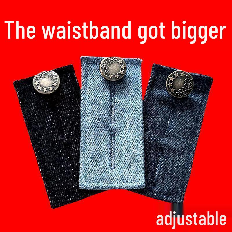 No-Sew Detachable Waistband Button for Jeans: Expand Waist from Small To Large