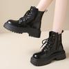 Small Man Heightened Platform Martin Boots Women's Autumn New Lace-up Retro Versatile Short Boots