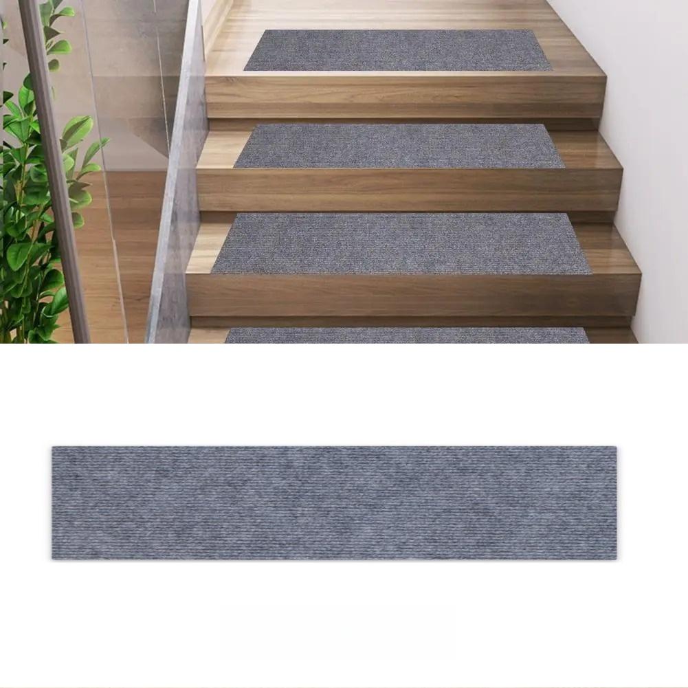 1PC Washable Anti Slip Stair Treads Self Adhesive Carpet Runner Reliable Wear Resistant Step Mats for Indoor Wooden Stair Protec