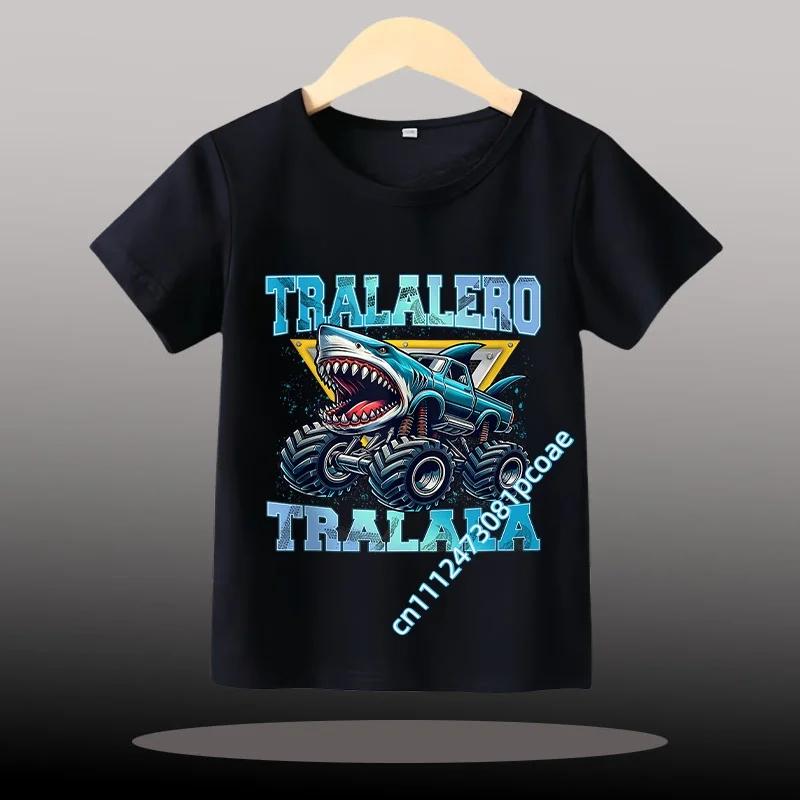 Children Unisex T-shirt Girl Boy Italian Brainrot Animals Kids Tung Tung Tung Sahur Short Sleeve Funny Meme Tee Summer Clothing