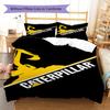 Caterpillar Inc. .  Lenjerie de pat cu model, Set cu cuvertură husă cuvertură față de pernă Cadou de casă de ziua de naștere (1 * husă de pilotă + 2 * fețe de pernă, fără miez)