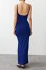 Women's Dress New Season Fashion Sax Strap Maxi Knitted Dress