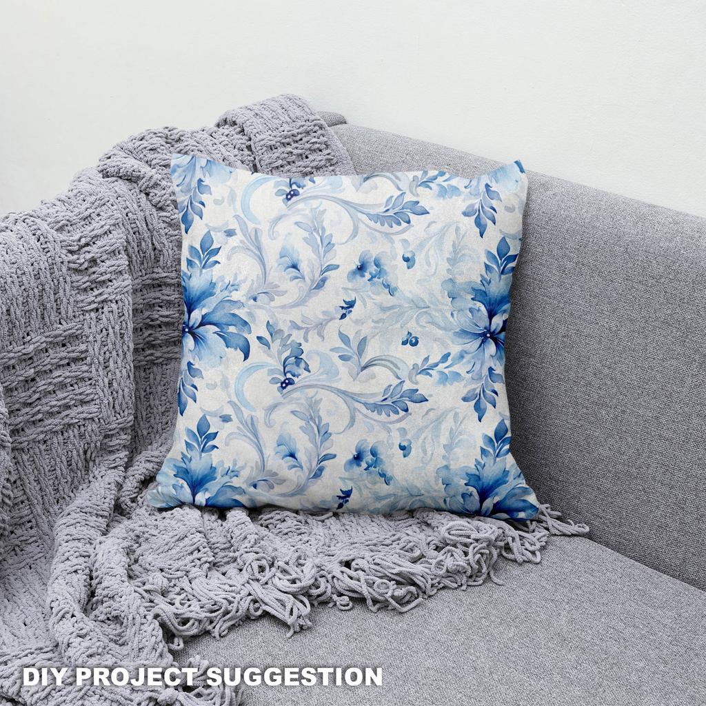 Royal Samt Stoff Polyester Zum Nähen - Motiv Blumen - Rdx2683