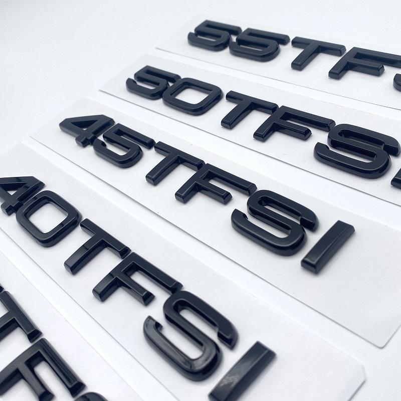 Auto Kofferbak Sticker 3D ABS Glanzend Zwart 2.0 2.5 3.0 4.0 5.0TDI 30 35 40 45 50 55 TDI Voor Audi A1 A3 A4 A5 A6 A7 A8 Q2 Q3 Q5 Q7 TT