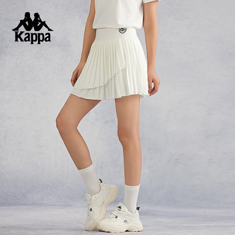 Kappa summer new sports skirt half skirt women's tennis skirt pleated skirt running skirt