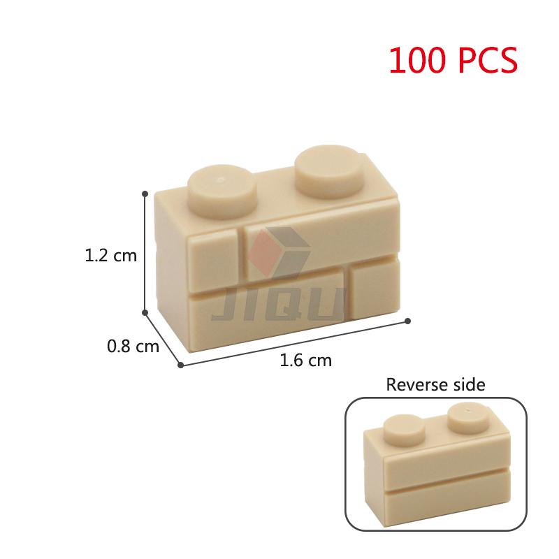MOC 1x2 1x3 1x4 L Dots Masonry Profile Thick Brick Creative Figures House Contruction Building Blocks Toy Compatible 98283 15533