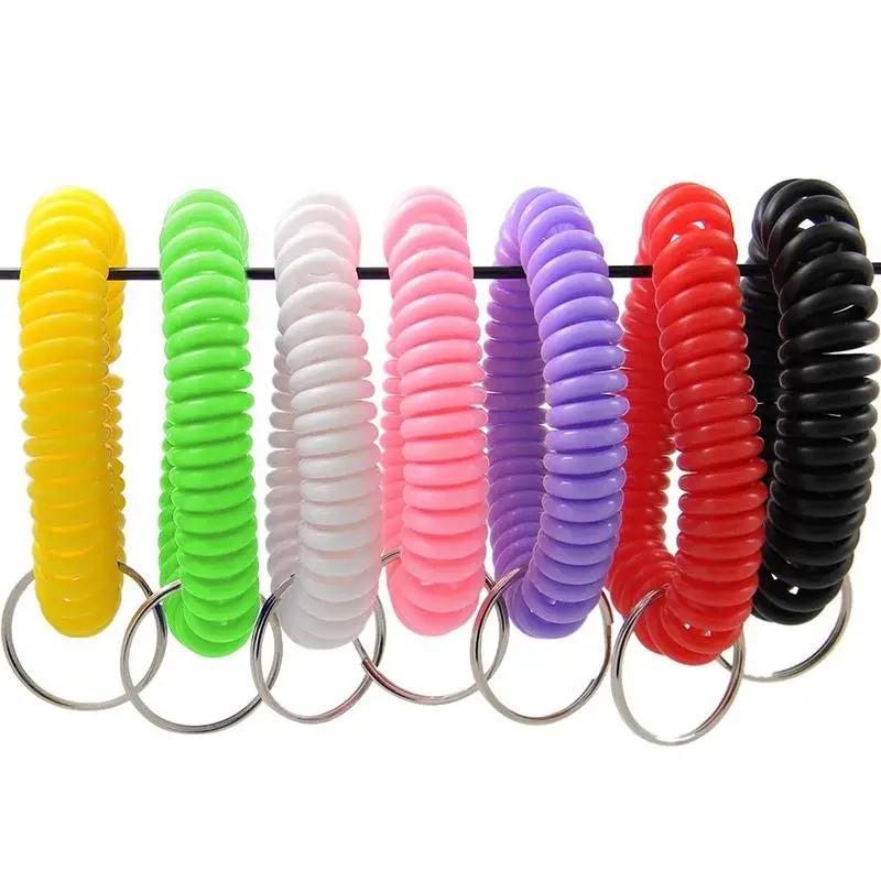 

Новые 10 шт. Спиральный эластичный браслет-брелок Брелок Брелки 10Pcs random color