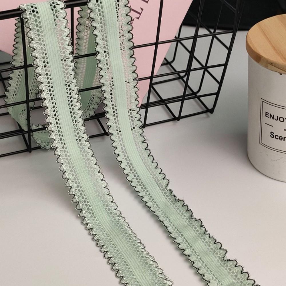 5 Yards Stretch Lace Trim - 2.8cm Woven Ribbon for DIY Hair Bows, Headbands, Craft Decor
