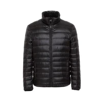Chaqueta ligera para hombre con cuello alto de plumón de pato blanco