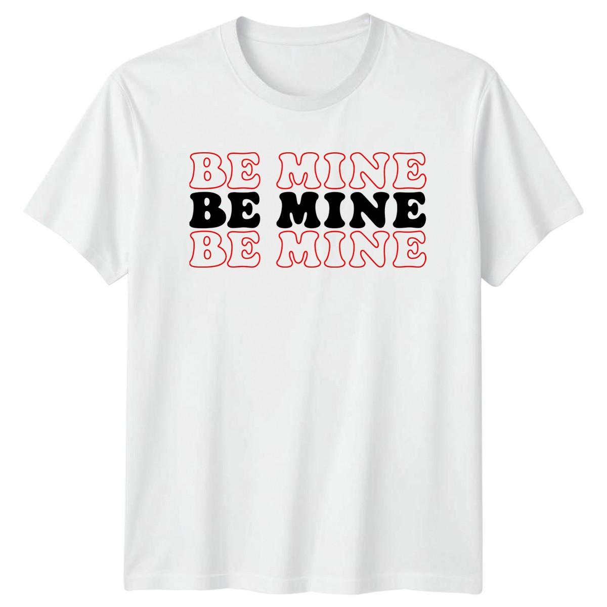 Be Mine Be Mine Be Mine T-Shirt Retro Groovy Valentines Day Gift For Him And Her XXXL