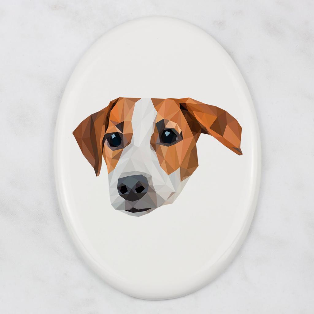 Jack Russell Terrier -Płytka Ze Zdjęciem I Napisem Geometryczna Marki Art-Dog