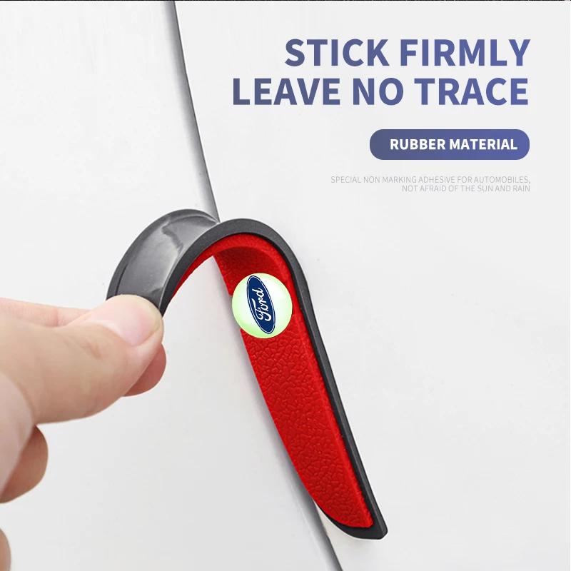 Hot Car Door Rearview Protection Sticker Wear Anti Scratch Luminous Protector Strip For Ford Ranger Focus Kuga Mustang Mondeo Fu