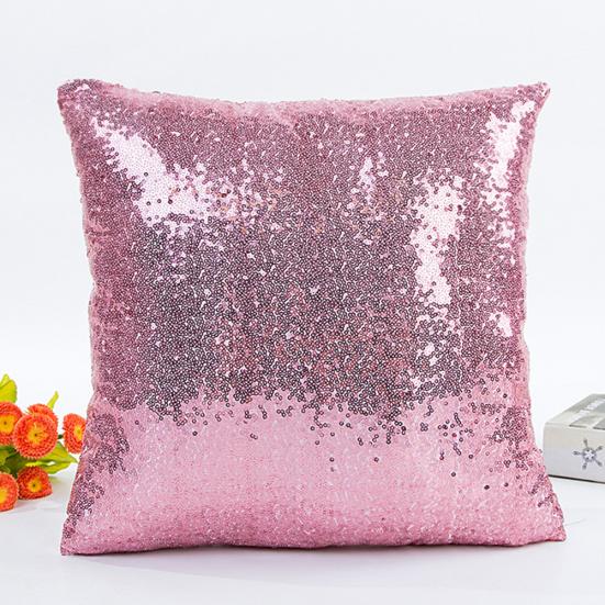 Cushion Cover Glitter Sequins Cushion Throw Pillow Case Home Car Waist Decor